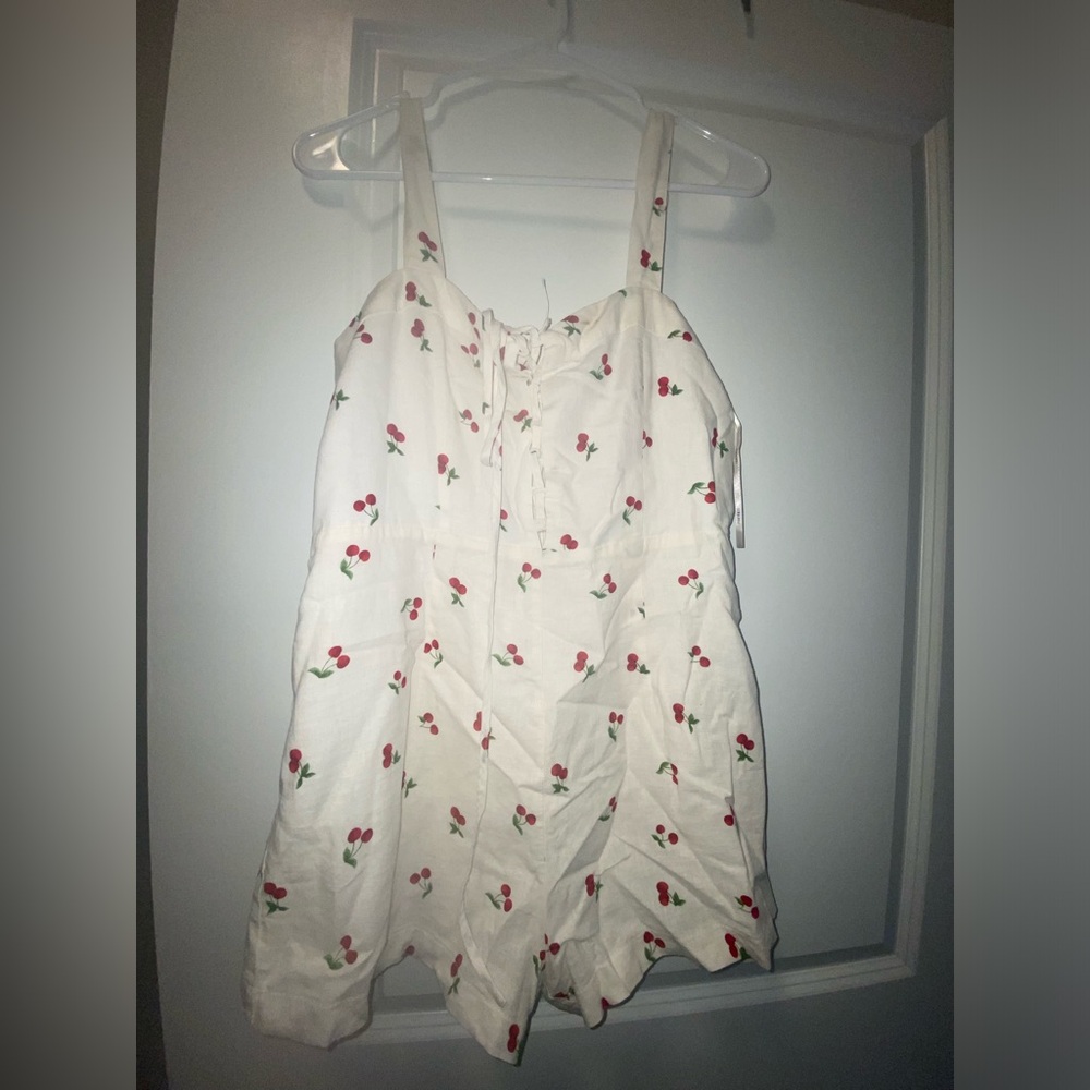 Forever 21 cherry romper, size Large